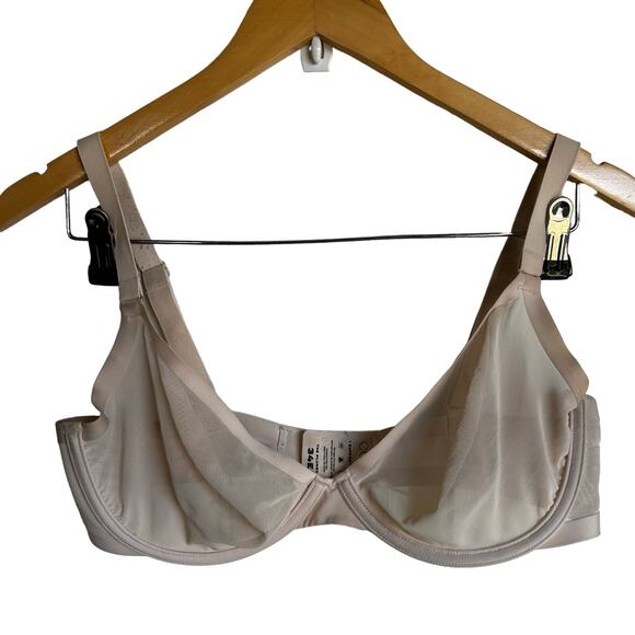 CUUP The Plunge Mesh Bra in Sand/Blush Sz 34E - Picture 2 of 4
